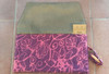 Desa Heritage Batik Textile Pen Wrap for Six Pens Magenta Flower 2025