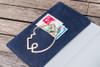 Galen Leather Co. C.H Navy Blue Leather Slim A6 Notebook / Planner Cover