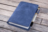 Galen Leather Co. C.H Navy Blue Leather Slim A6 Notebook / Planner Cover