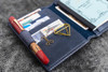 Galen Leather Co. C.H Ocean Blue Leather Wallet Insert for Traveler's Notebook Passport Size