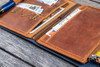 Galen Leather Co. C.H Brown Leather Wallet Insert for Traveler's Notebook Passport Size