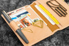 Galen Leather Co. Undyed Leather Wallet Insert for Traveler's Notebook Passport Size