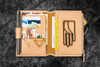Galen Leather Co. Undyed Leather Wallet Insert for Traveler's Notebook Passport Size