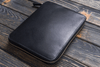 Galen Leather Co. Black Leather Zippered A5 Notebook Folio