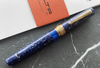 Delta Limited Edition Lapis Lazuli Blue Celluloid GT Fountain Pen Fine Nib