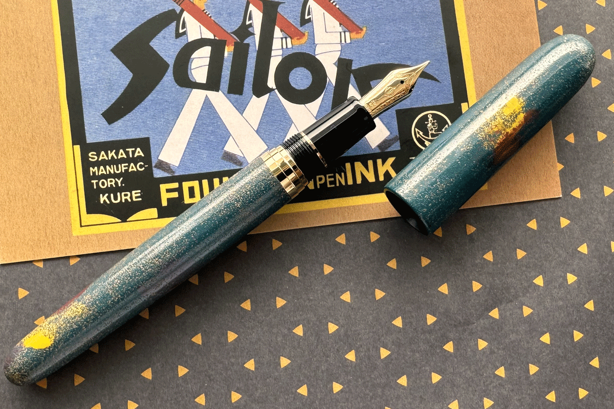 Sailor Rei Aomari Hachinohe-Nuri Green 3rd Edition Fountain Pen Medium Nib