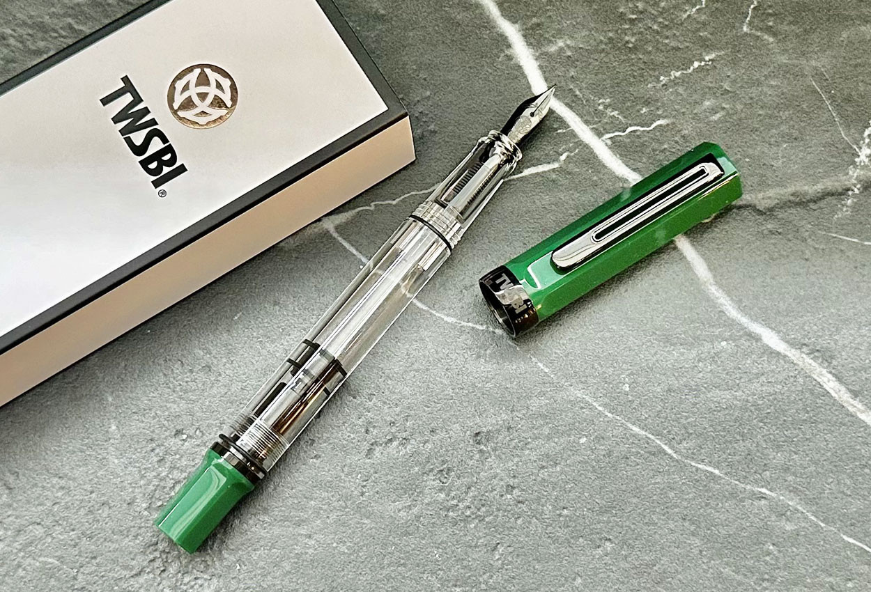 TWSBI Eco Irish Green with Onyx Black Trim Fountain Pen