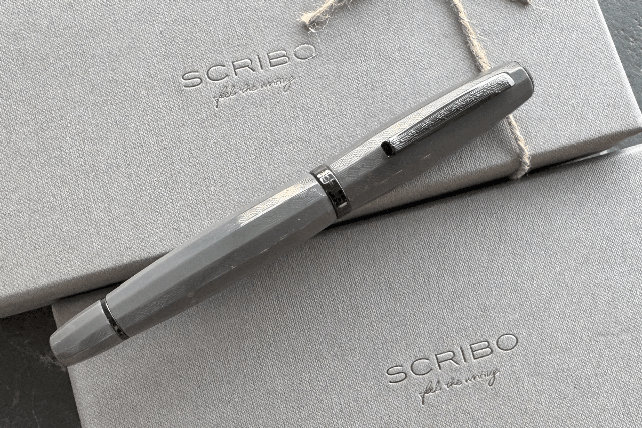 Scribo Feel Anni60 Ultra Black PVD Fountain Pen With 14K EF Nib