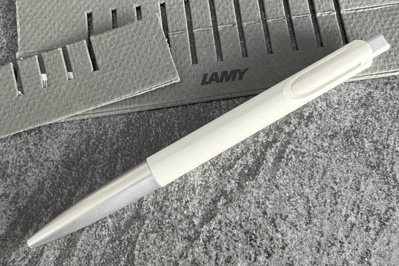 Lamy Noto White Silver Ballpoint Pen