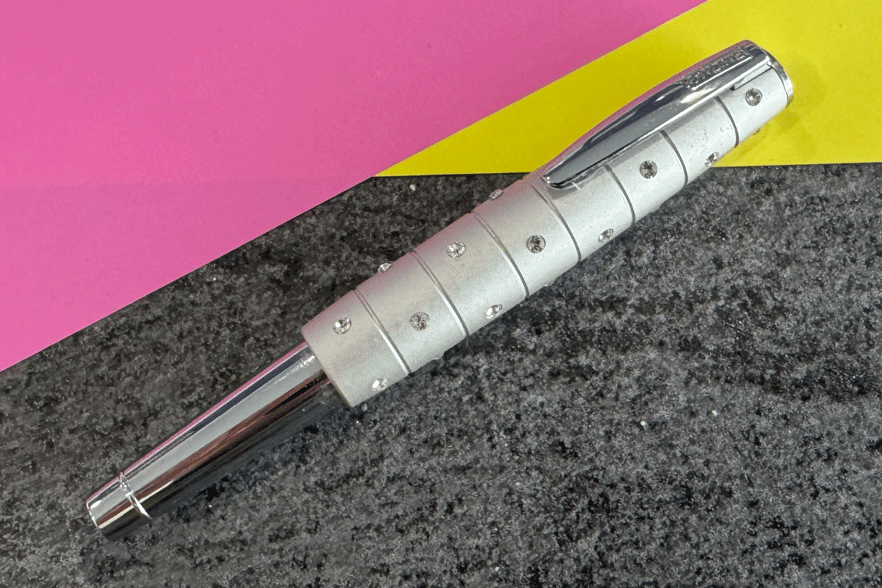 Online Crystal Inspiration Silver Fountain Pen Medium Nib