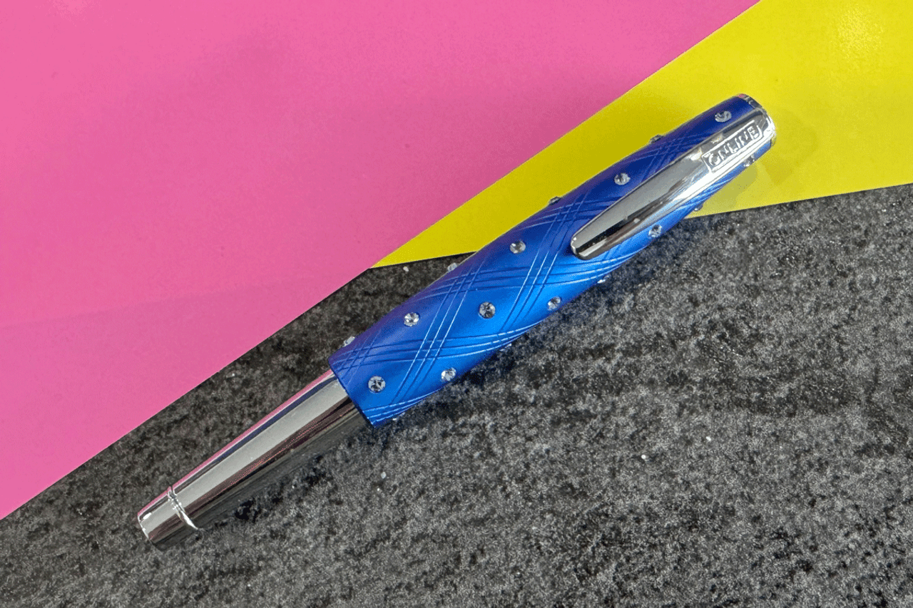 Online Crystal Inspiration Blue Fountain Pen Medium Nib