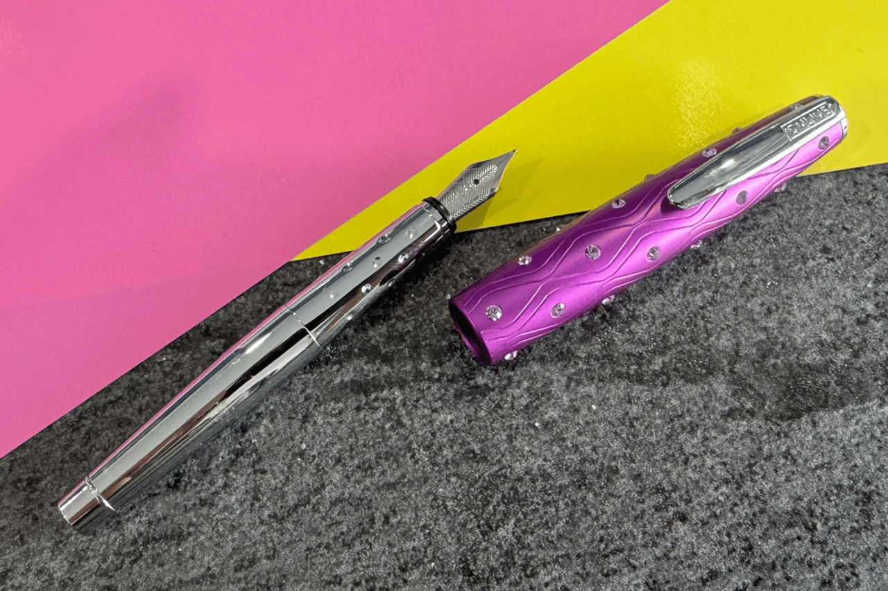 Online Crystal Inspiration Purple Fountain Pen Medium Nib