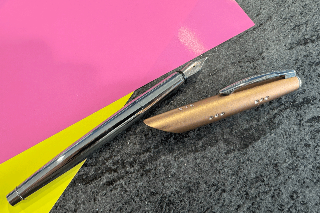 Online Simfonie Crystal Champagne Fountain Pen Medium Nib