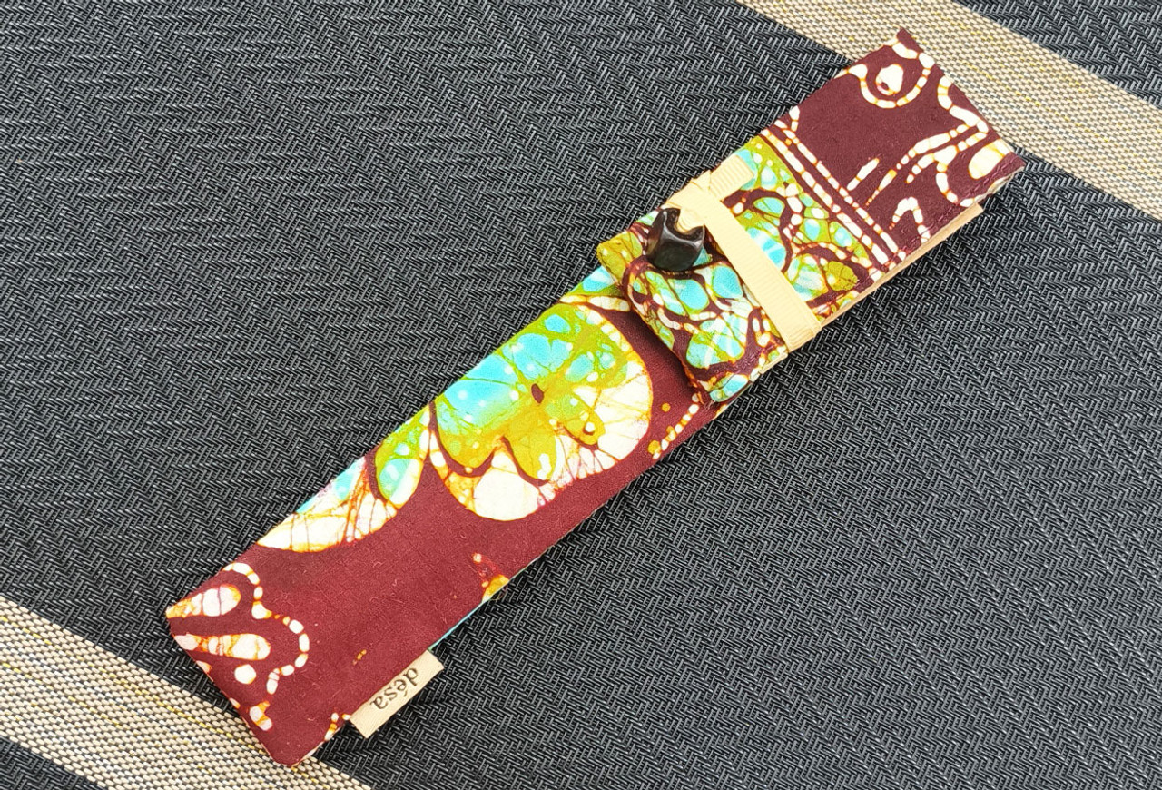 Desa Heritage Batik Textile Single Pencase Maroon Flower 2025
