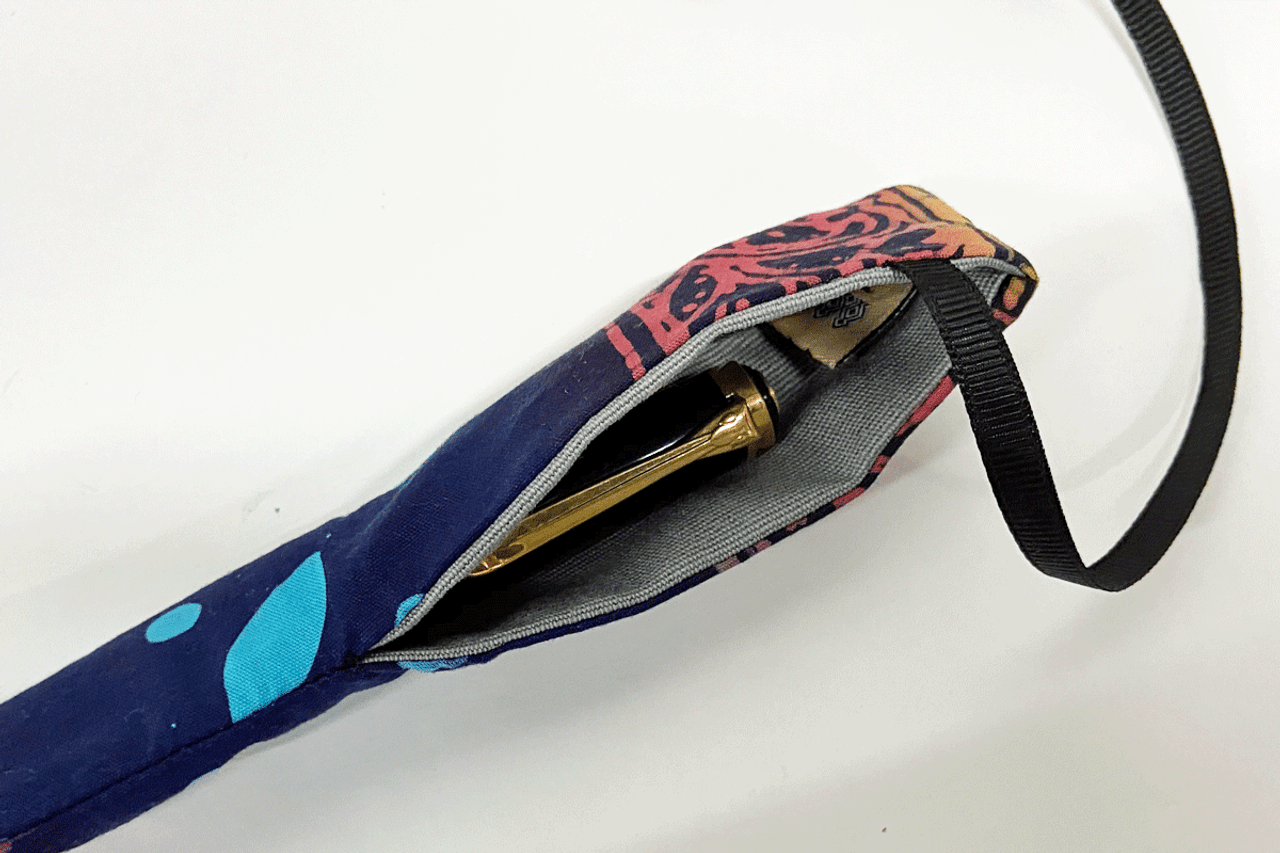Desa Heritage Batik Textile Single Pencase Black Flower 2025