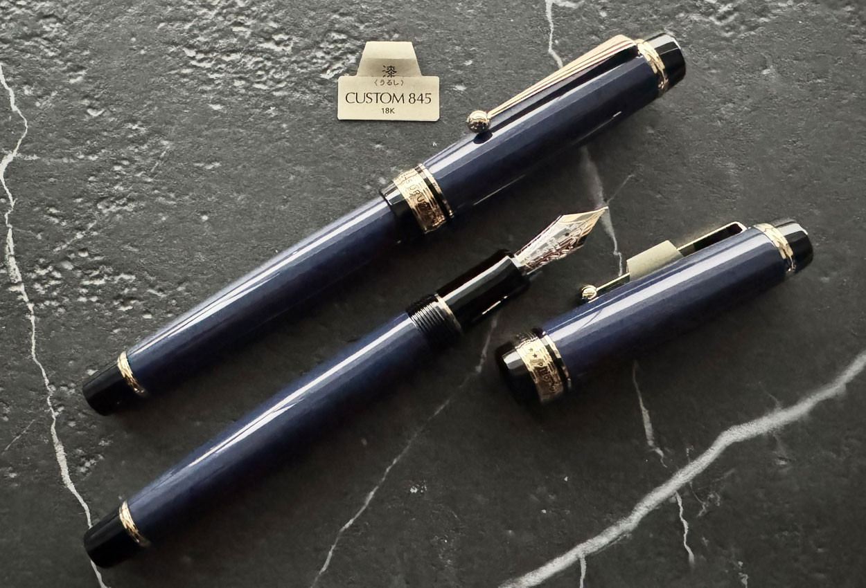 Pilot Custom 845 Urushi Blue GT Fountain Pen