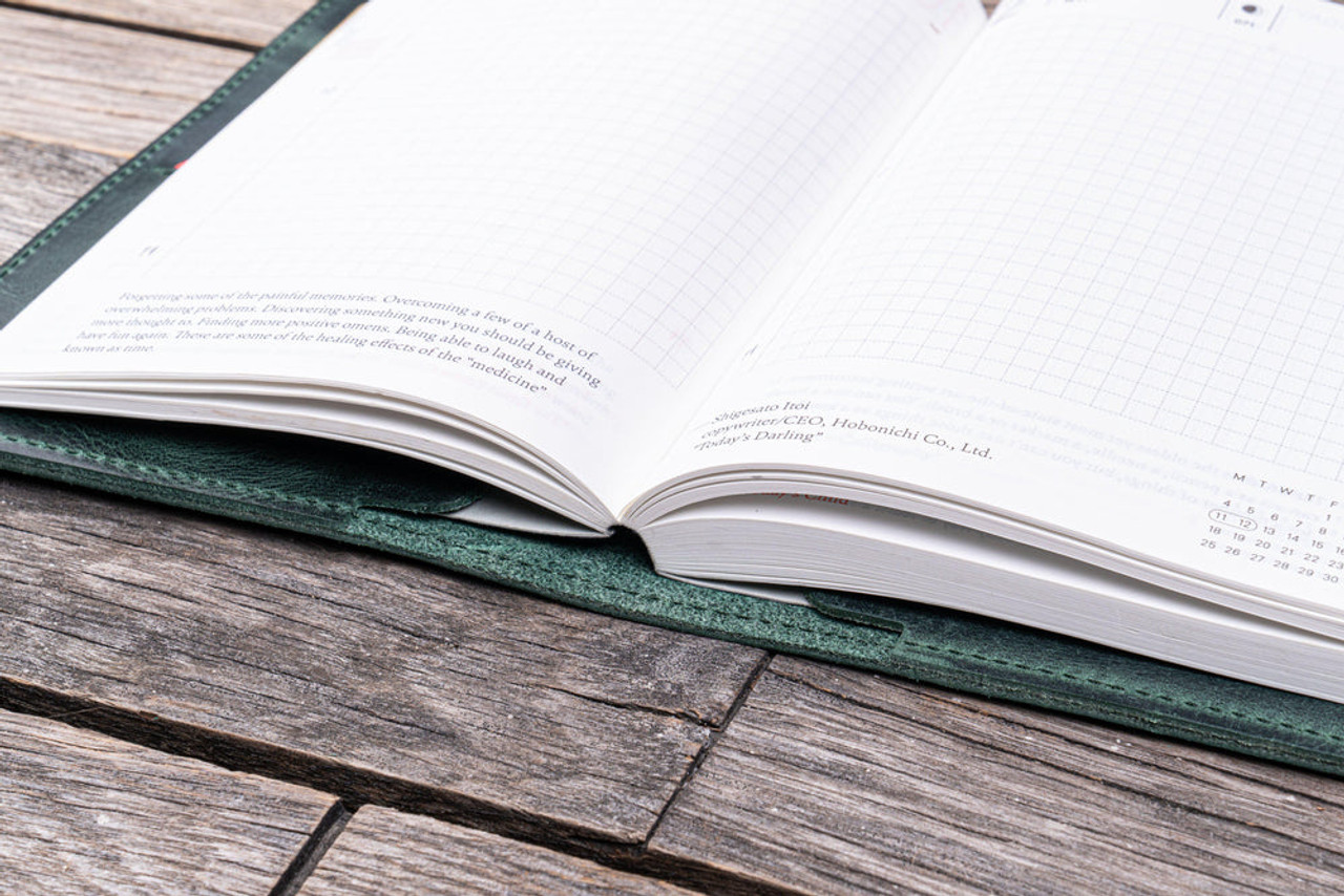 Galen Leather Co. C.H Forest Green Leather Slim A6 Notebook / Planner Cover