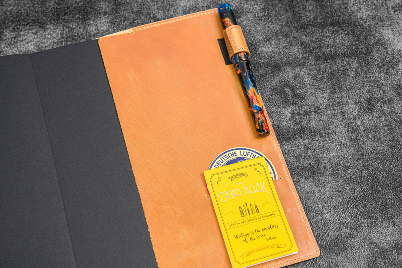 Galen Leather Co. C.H Honey Ochre Leather Slim B5 Notebook / Planner Cover