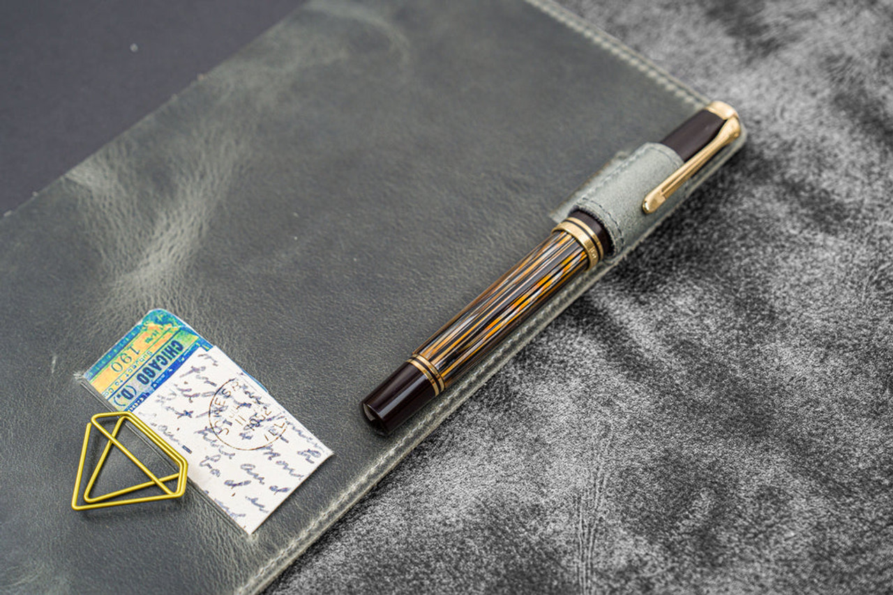 Galen Leather Co. C.H Smoky Leather Slim B5 Notebook / Planner Cover