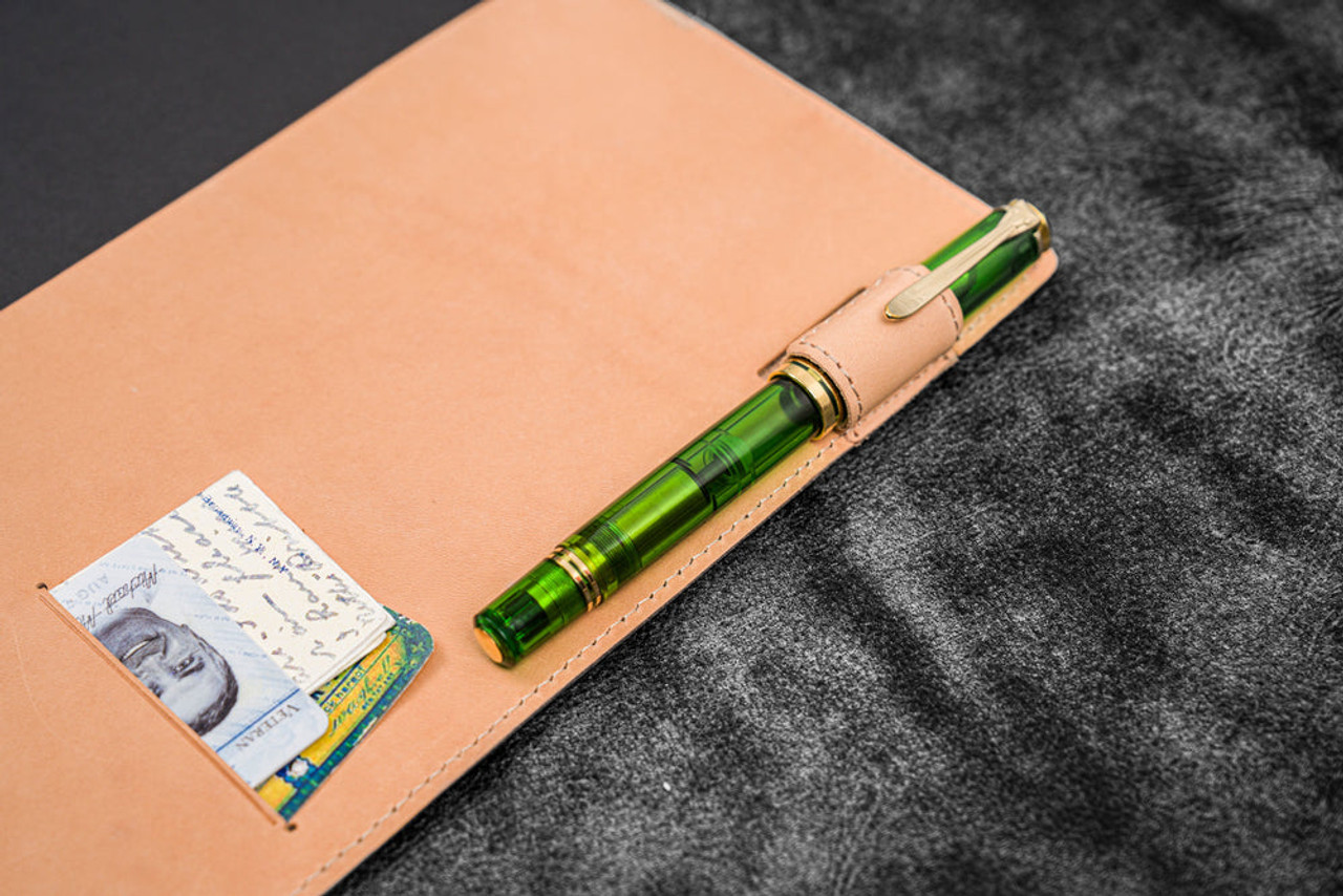 Galen Leather Co. Undyed Leather Slim B5 Notebook / Planner Cover