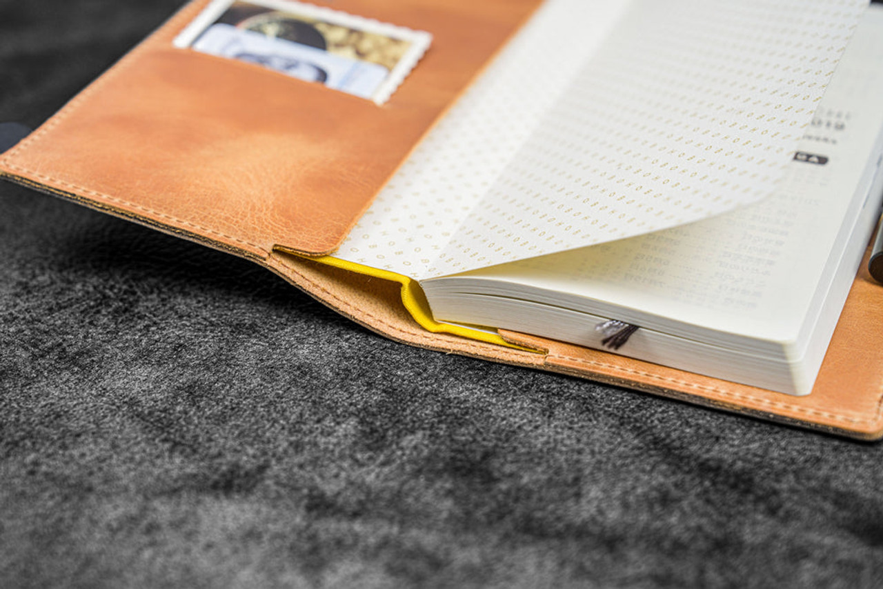 Galen Leather Co. C.H Honey Ochre Leather Slim Hobonichi Weeks Planner Cover