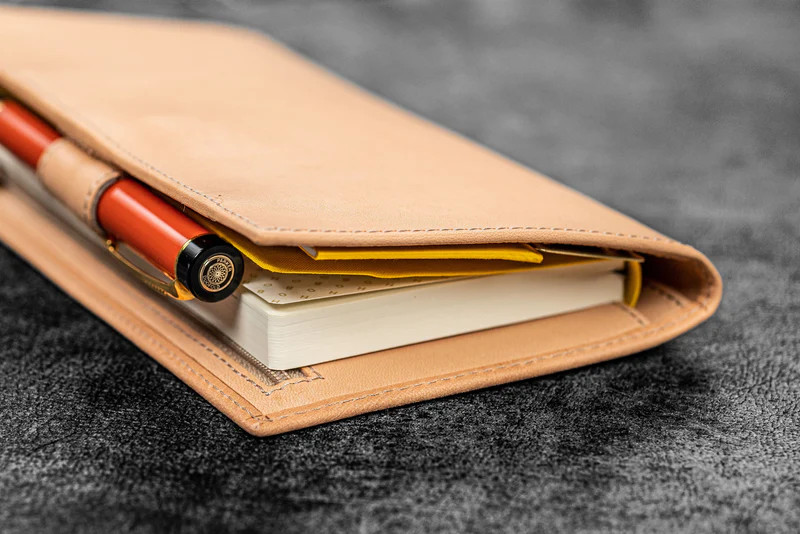 Galen Leather Co. Undyed Leather Hobonichi Weeks Mega Cover