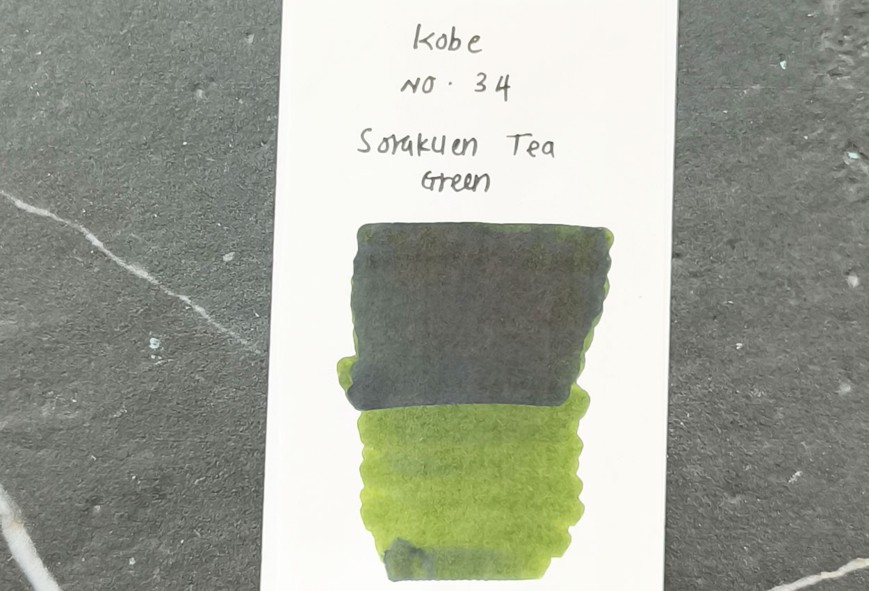 Kobe Ink Monogatari No.34 Sorakuen Tea Green 50ml Fountain Pen Ink