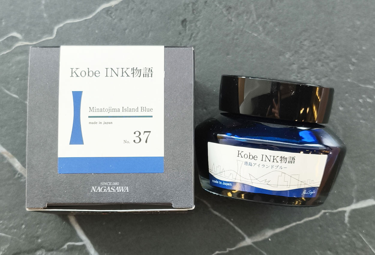 Kobe Ink Monogatari No.37 Minatojima Island Blue 50ml Fountain Pen Ink