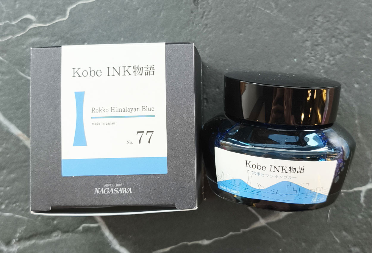 Kobe Ink Monogatari No.77 Rokko Himalayan Blue 50ml Fountain Pen Ink