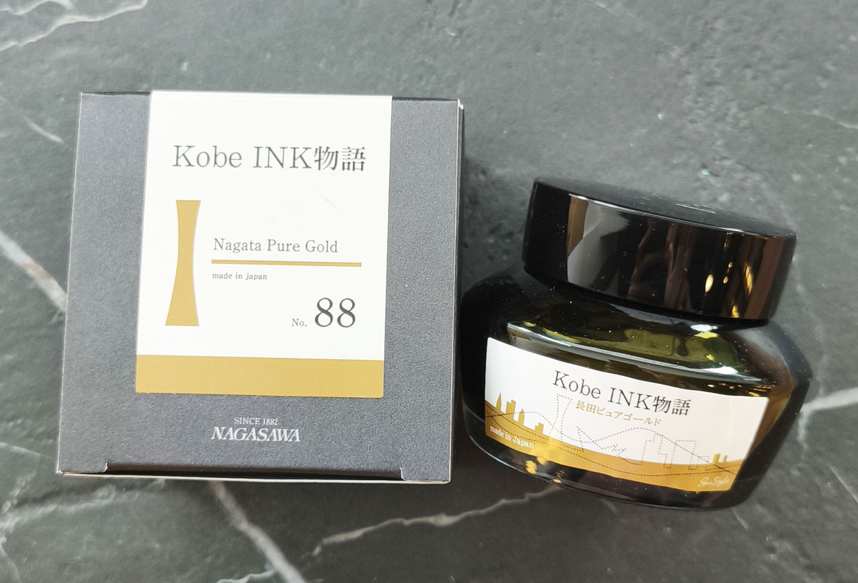 Kobe Ink Monogatari No.88 Nagata Pure Gold 50ml Fountain Pen Ink
