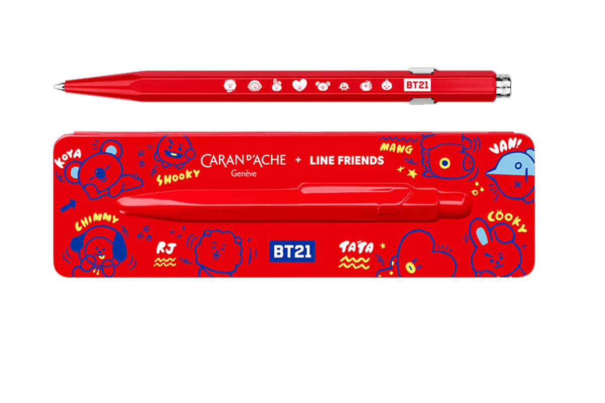 Caran D'Ache 849 Line Friends BT21 Ballpoint Pen With Metal Case