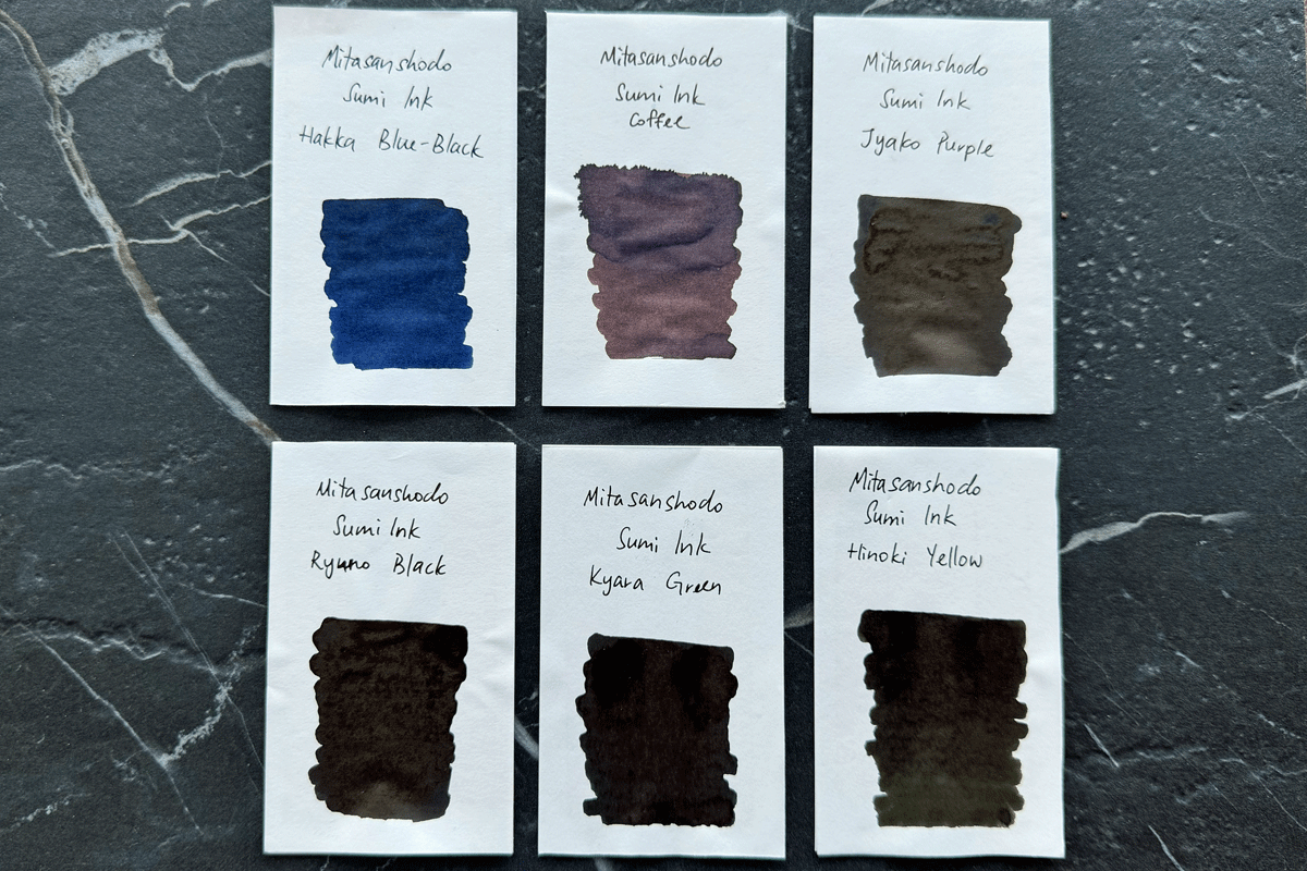 Mita Sanshodo Sumi Ink Collection Jyako Purple
