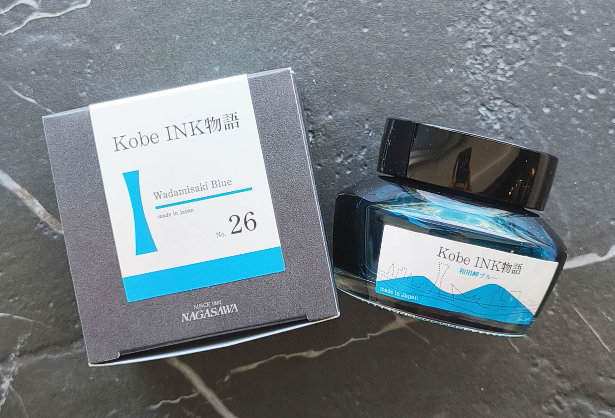 Kobe Ink Monogatari No.26 Wadamisaki Blue 50ml Fountain Pen Ink