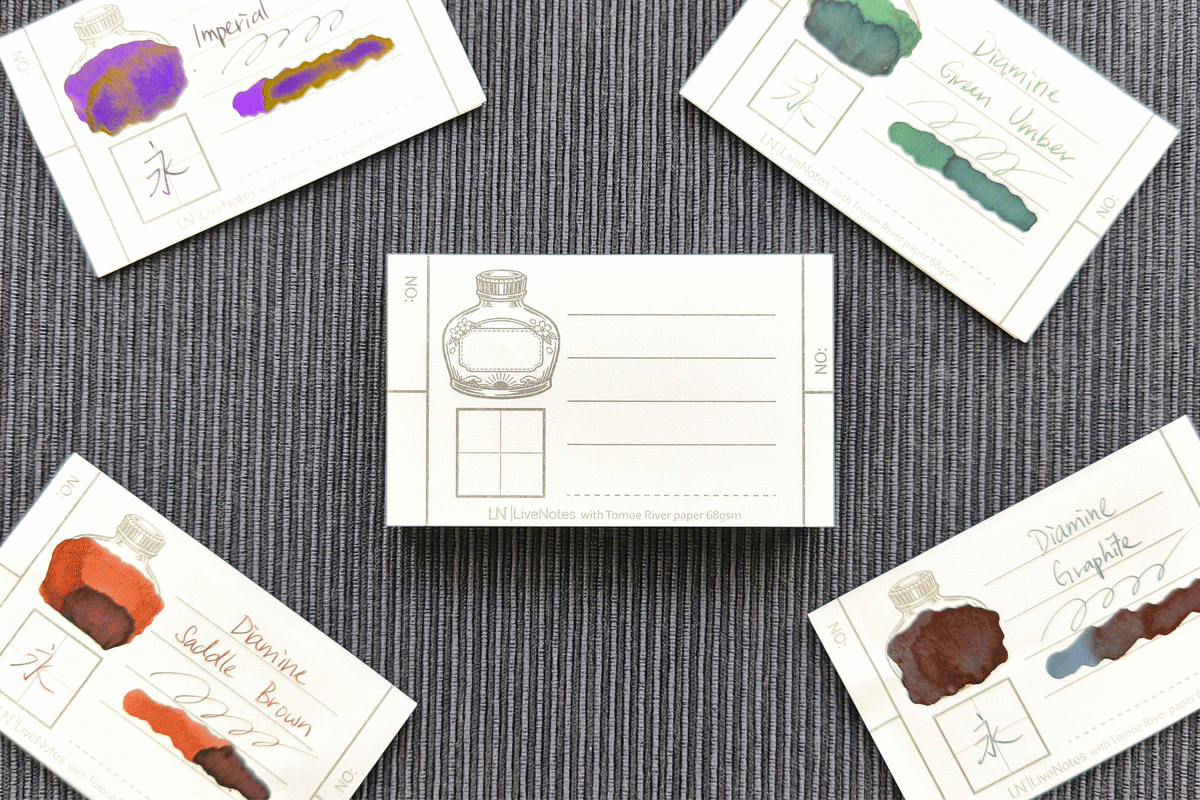Livenotes Color Swatch with Tomoe River Paper 68gsm