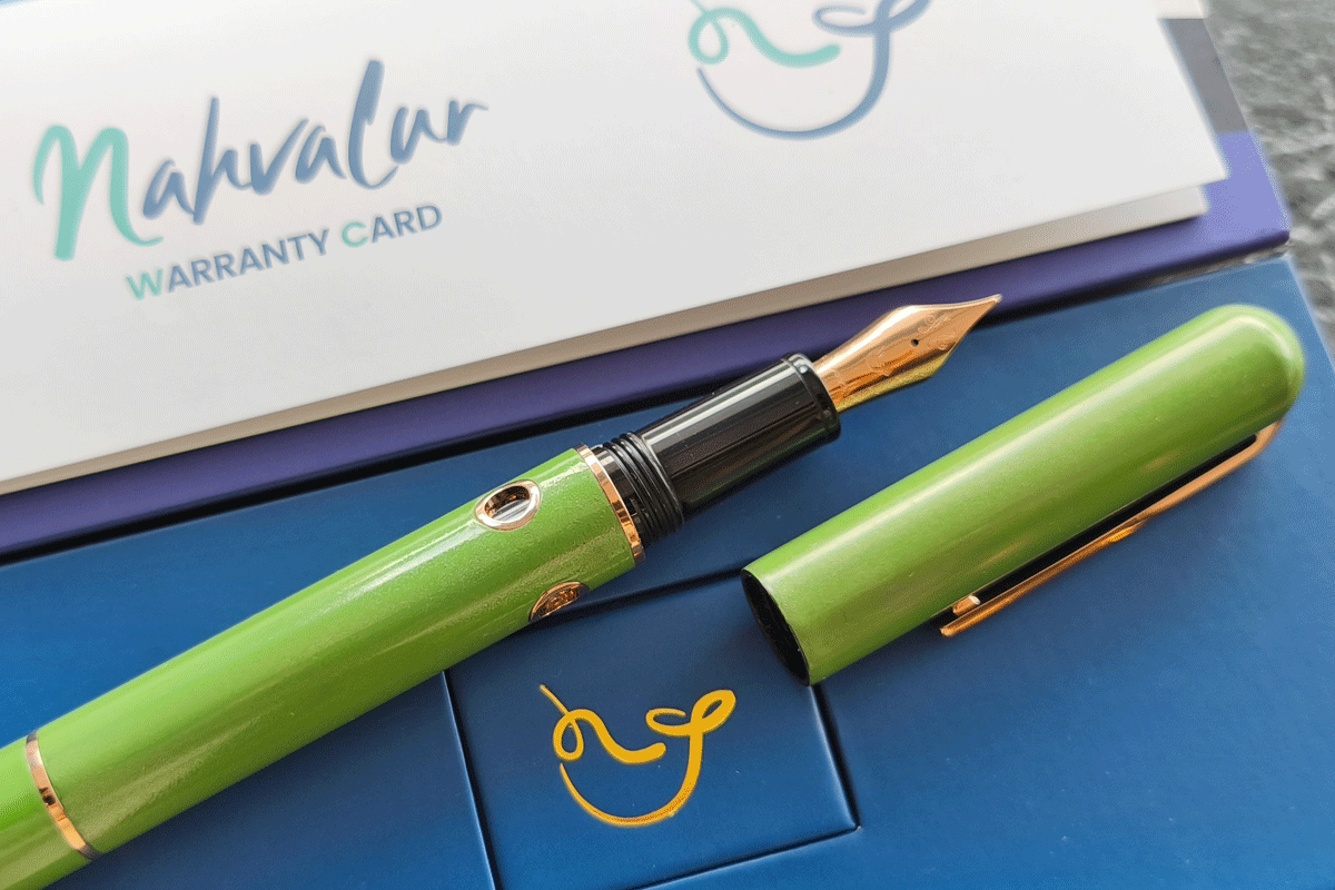 Nahvalur 365 Anniversary Roiro Fountain Pen Jade with Medium Nib