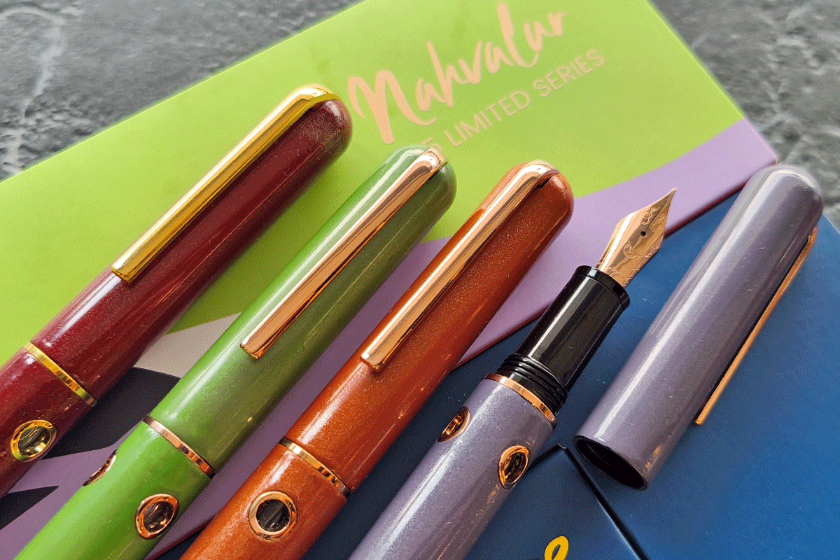 Nahvalur 365 Anniversary Roiro Fountain Pen Garnet with Medium Nib