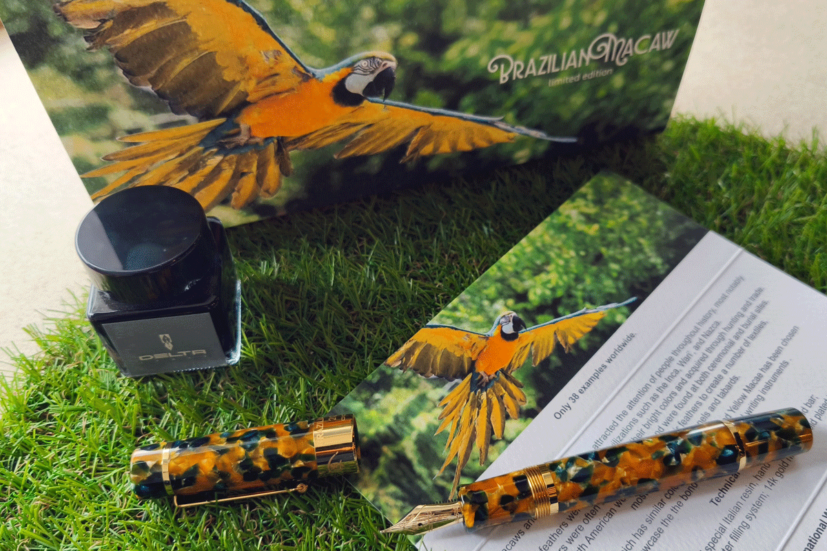 Delta Brazilian Macaw Fountain Pen L.E with Medium Nib