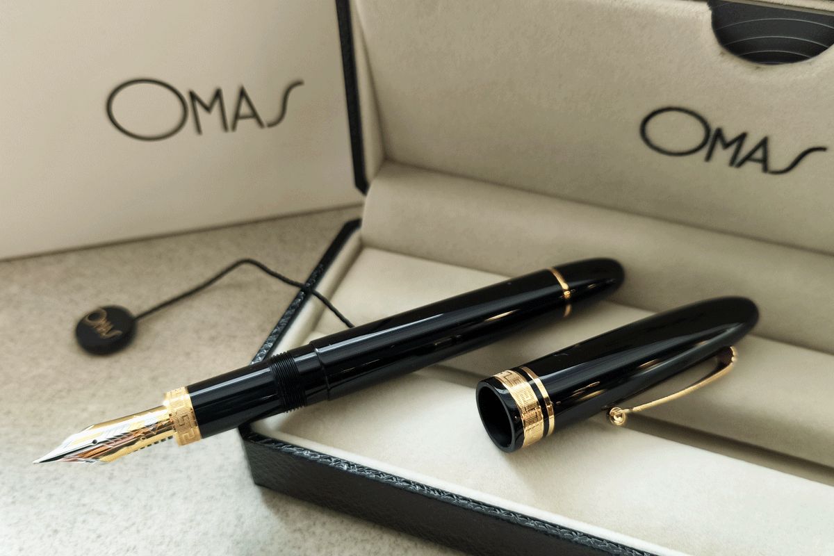 Omas Ogiva Nera with Gold Trim