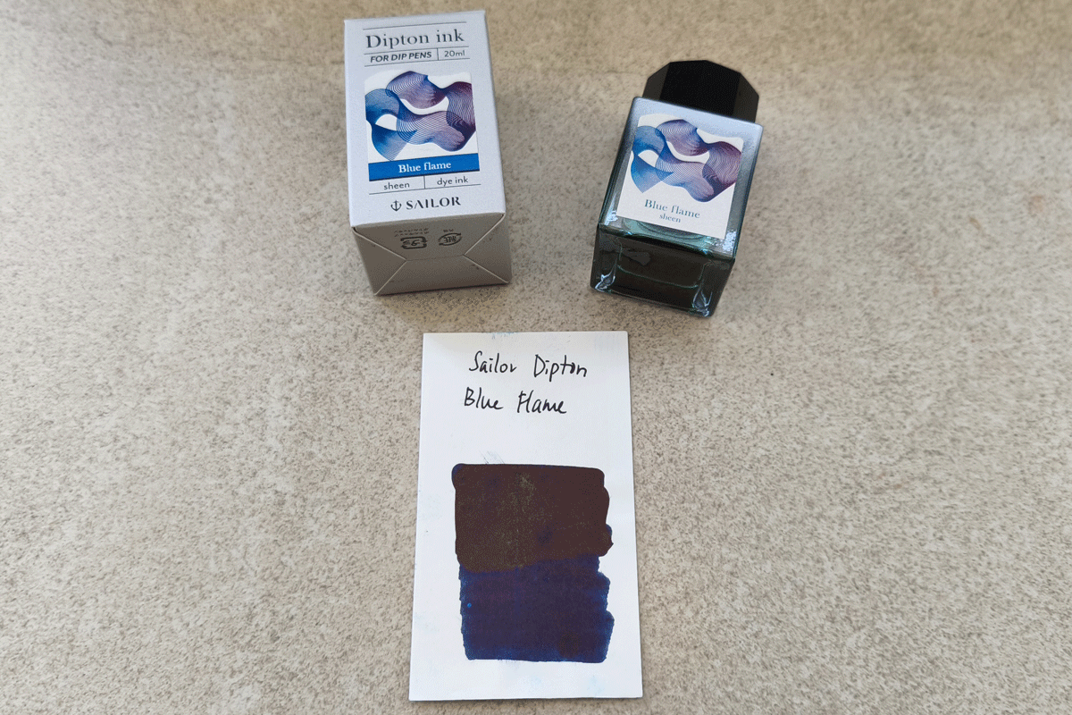 Sailor Dipton for Dip Pens Pen 20ml Sheen Bottle Ink Blue Flame