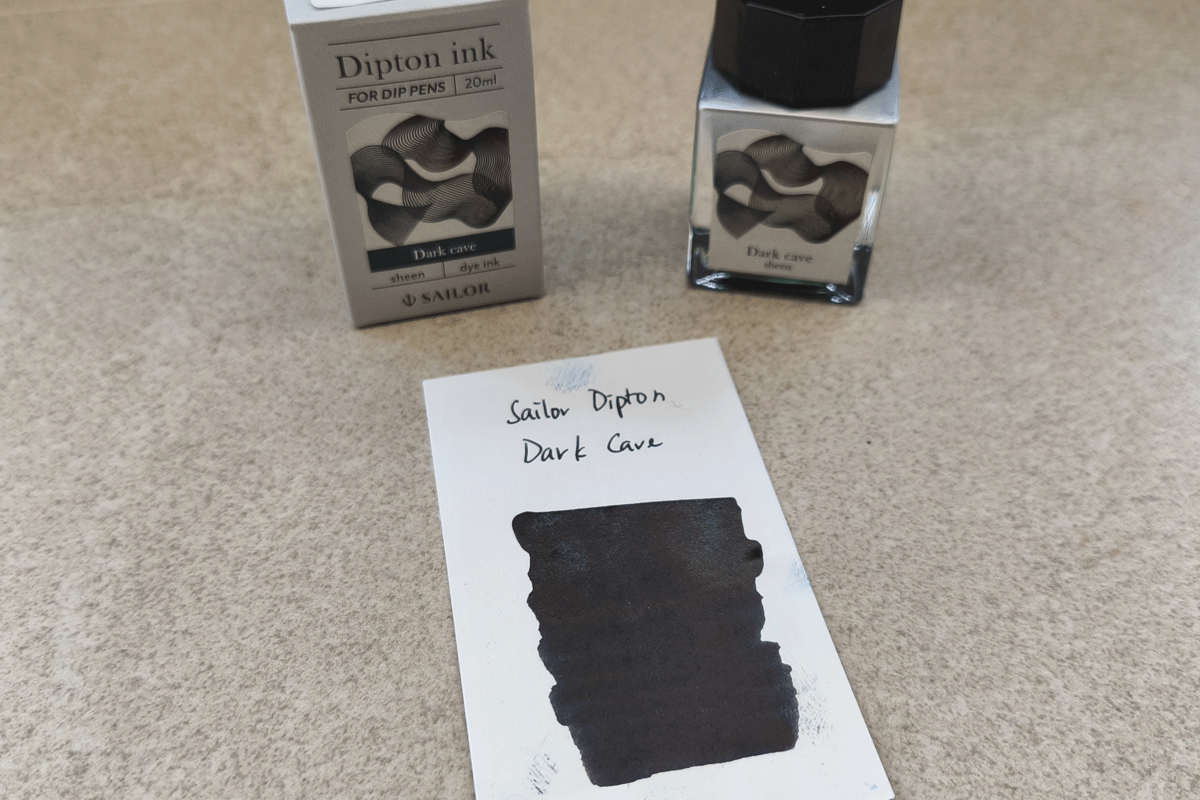 Sailor Dipton for Dip Pens Pen 20ml Sheen Bottle Ink Dark Cave