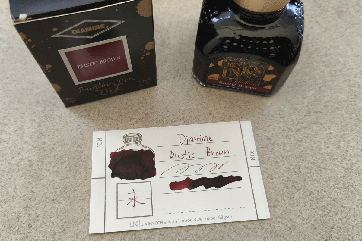 Diamine Standard Rustic Brown Fountain Pen 80ml Bottle Ink