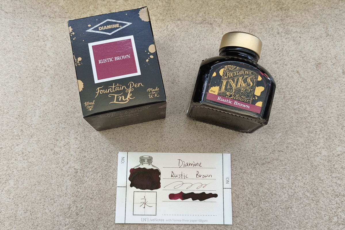 Diamine Standard Rustic Brown Fountain Pen 80ml Bottle Ink