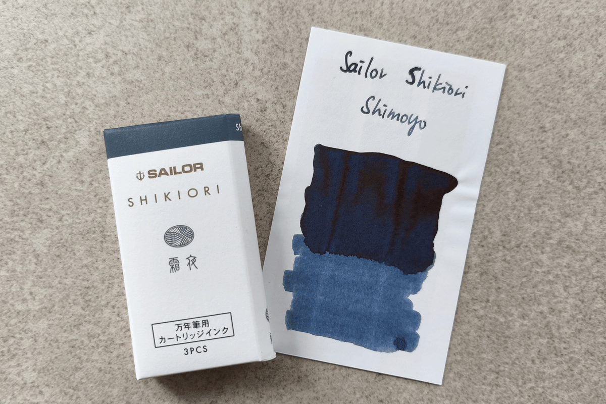 Sailor Shikiori Fountain Pen Pack Of 3 Shimoyo Ink Cartridges