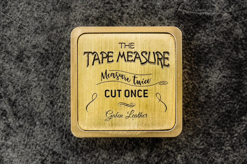 Galen Leather Brass Tape Measure