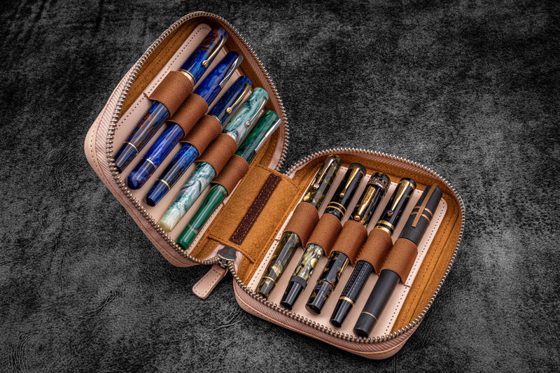Galen Leather Co. Galen Leather Expansi-Pouch 10 Slots Pen Case Undyed