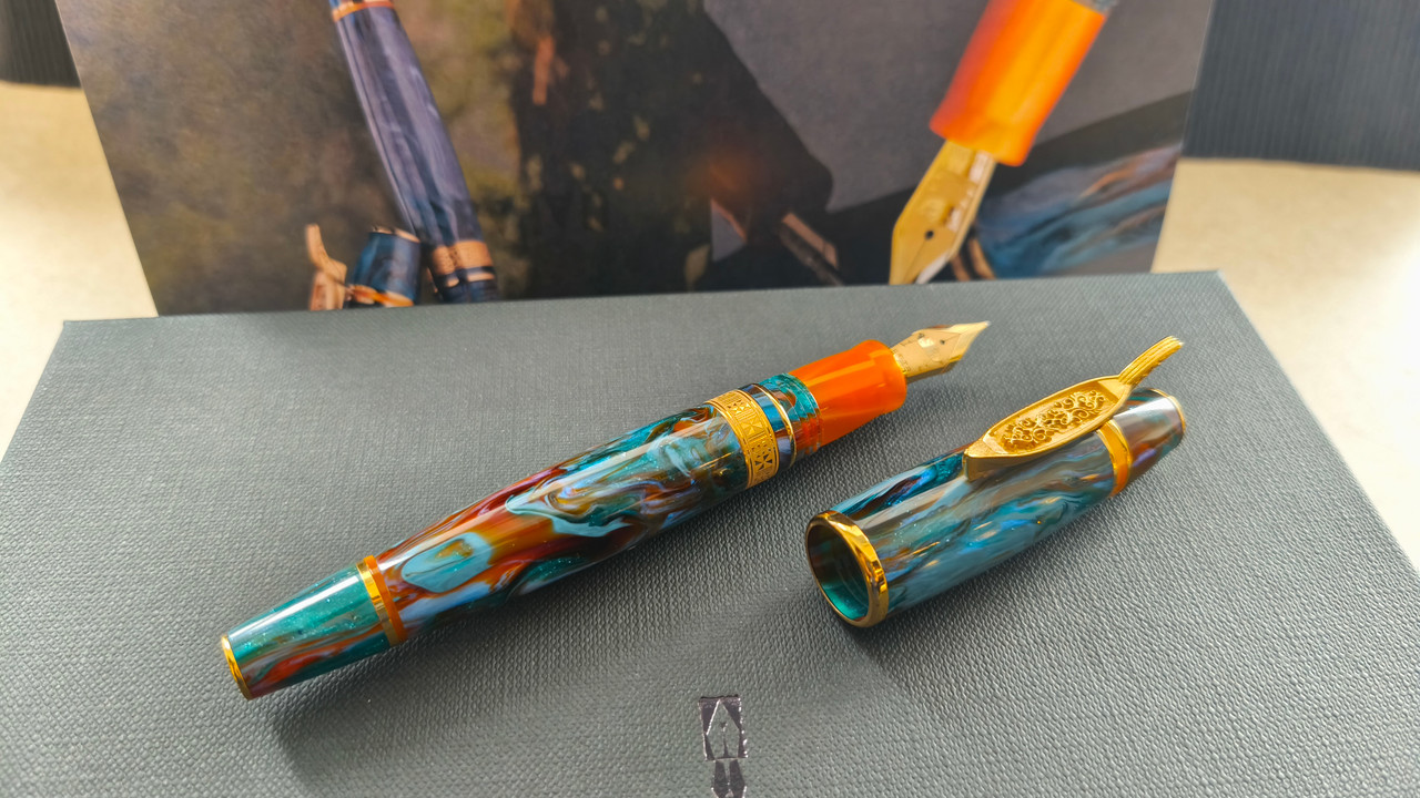 Delta Indigenous People Bajau LE Gold Trim Fountain pen with Medium Nib