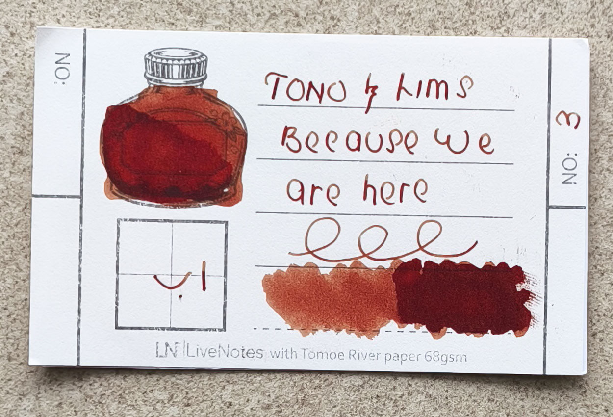 Tono&Lim Standard - Because we are here 30ml Fountain Pen Ink
