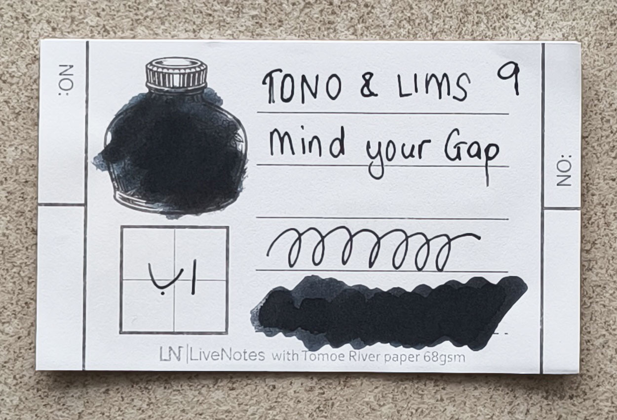 Tono&Lim Standard - Mind Your Gap 30ml Fountain Pen Ink
