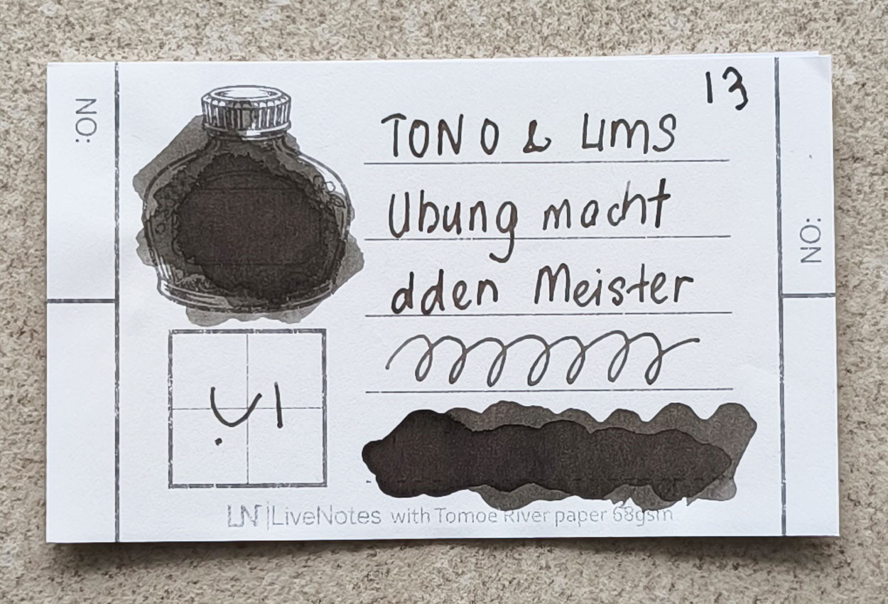 Tono&Lim Standard - Übung macht den Meister 30ml Fountain Pen Ink