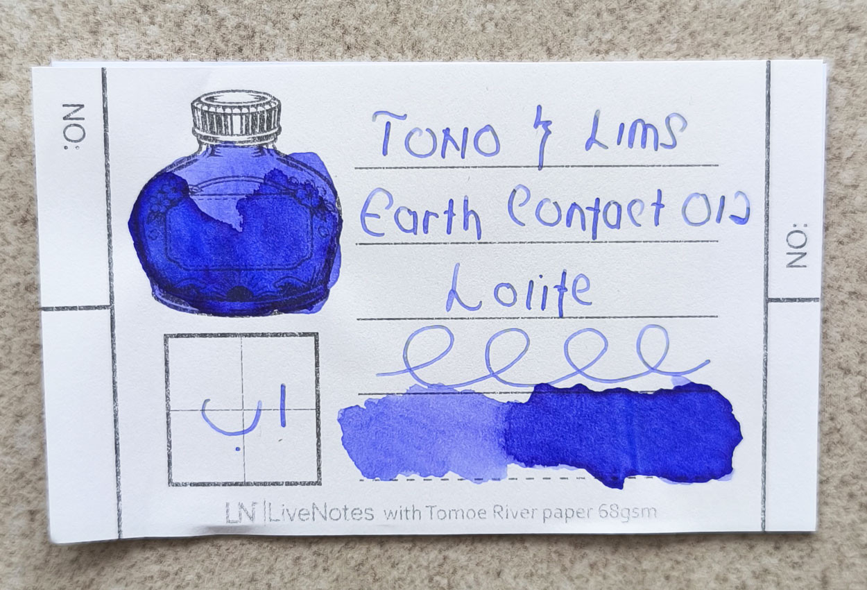 Tono&Lims Iolite Earth Contact Line 30ml Shimmer Fountain Pen Ink